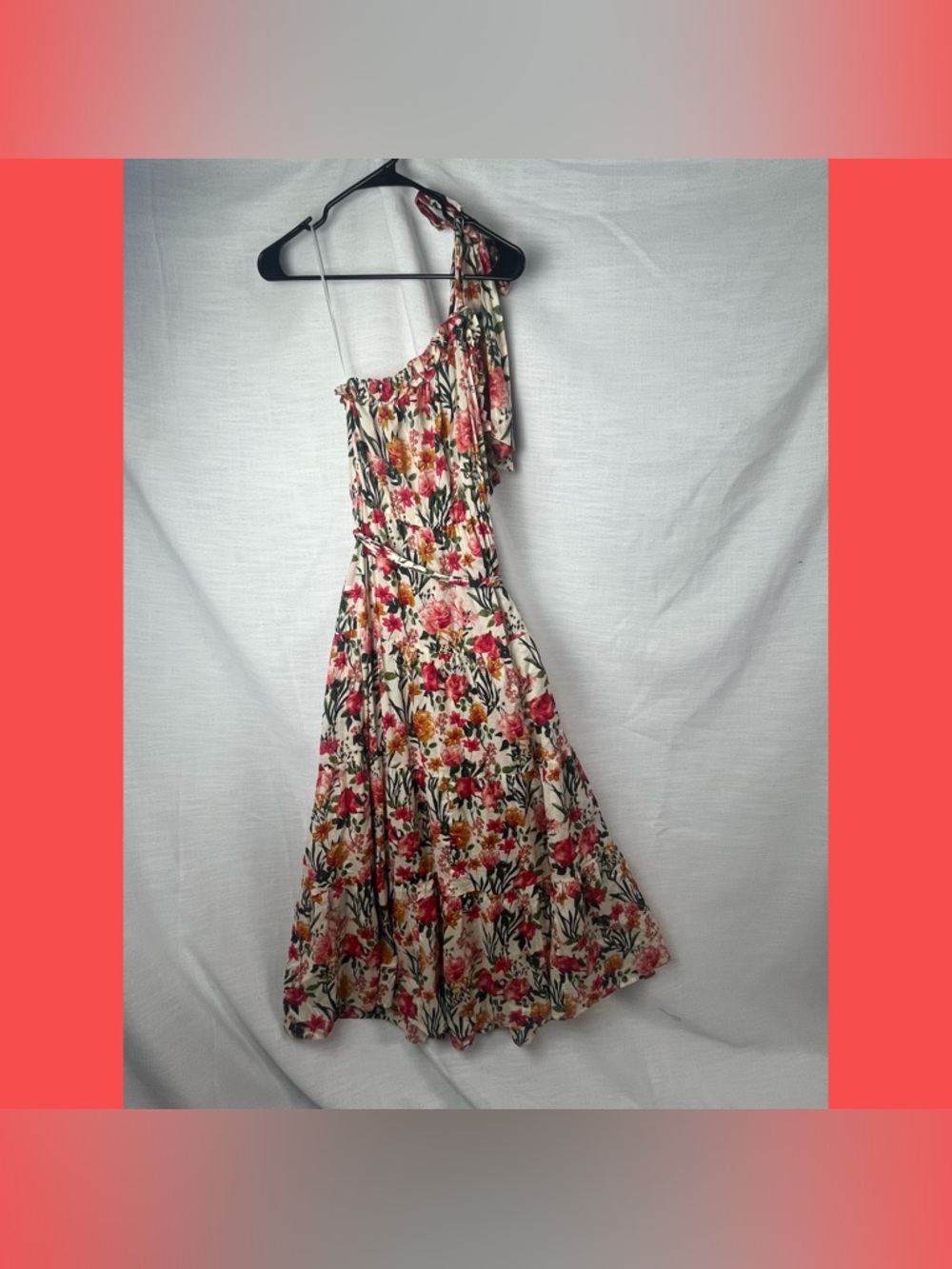 J.Crew Floral One-Shoulder Max Sundress Ruffle Flowy